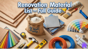 Renovation material list India