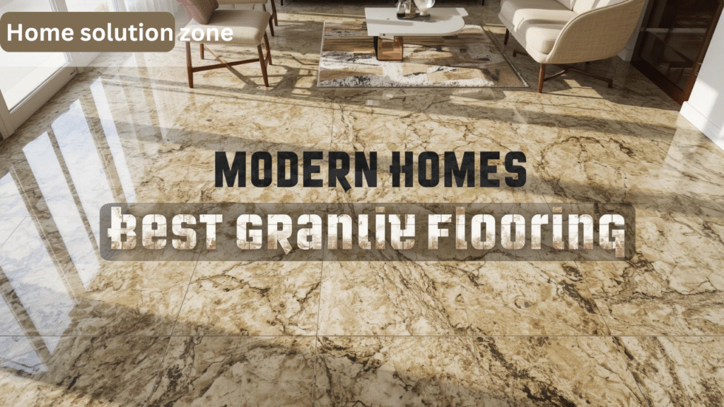 Granite flooring in a modern Indian home with premium patterns and natural shine