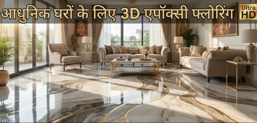 3D epoxy flooring designs for modern homes
