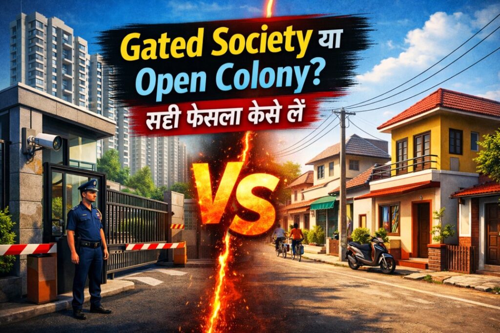 gated society vs open colony comparison India
