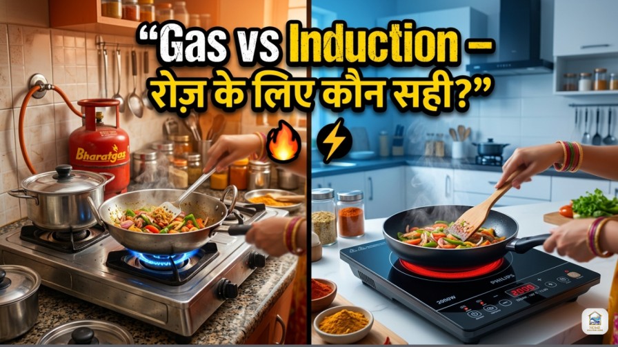 gas vs induction daily use comparison India