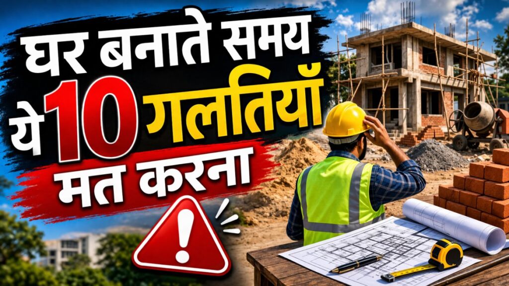 घर बनाते समय होने वाली 10 बड़ी गलतियाँ,